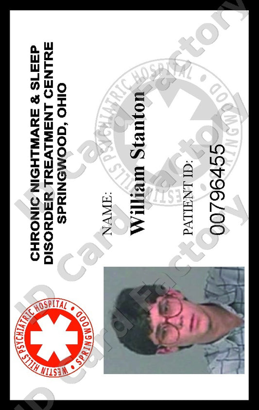 Will Stanton | A Nightmare on Elm Street Westin Hills Patient ID Card | ID Card Factory