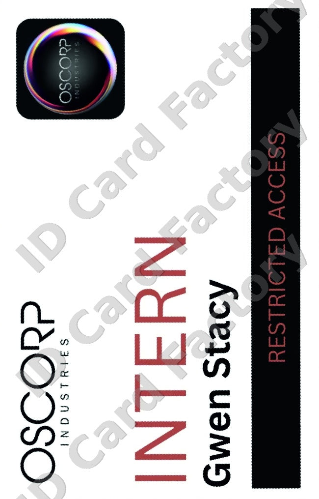 Gwen Stacy | Oscorp Industries Intern ID | Spider-Man | ID Card Factory