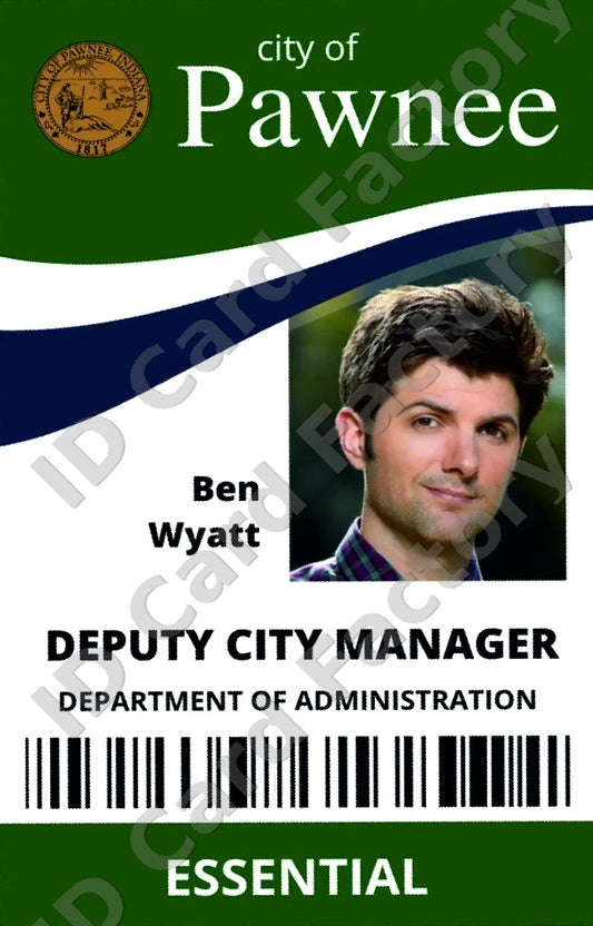 Ben Wyatt | Parks and Recreation Pawnee ID Card | ID Card Factory