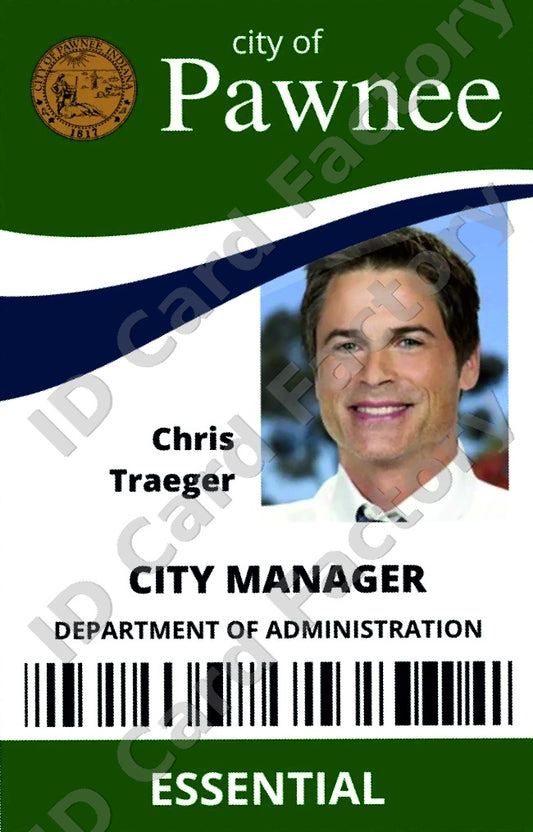 Chris Traeger | Parks and Recreation Pawnee ID Card | ID Card Factory