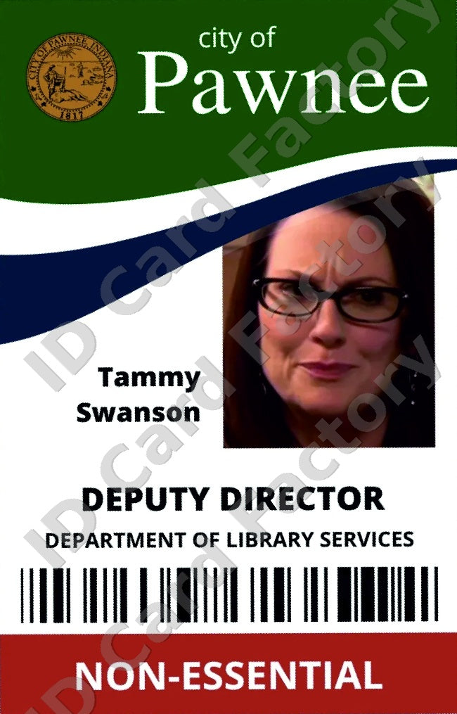 Tammy Swanson | Parks and Recreation Pawnee ID Card | ID Card Factory