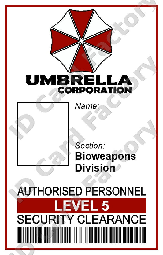 Resident Evil Umbrella Corporation ID Card | Personalised | ID Card Factory