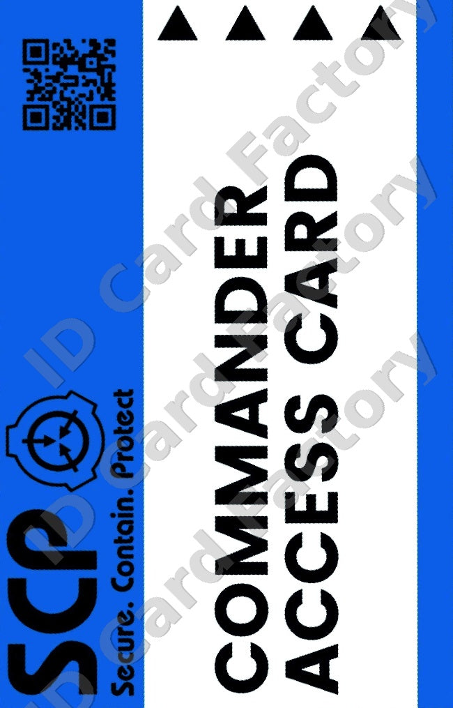 SCP Foundation Commander Access Card | ID Card Factory