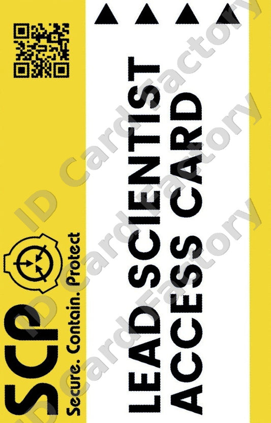 SCP Foundation Lead Scientist ID Card | ID Card Factory