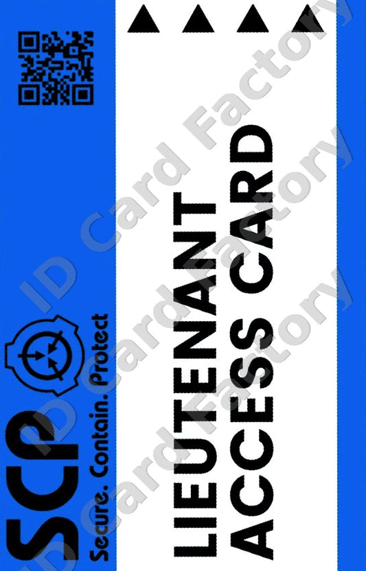 SCP Foundation Lieutenant ID Card | ID Card Factory