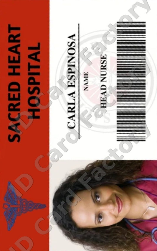 Carla Espinosa | Scrubs Sacred Heart Hospital ID Card | ID Card Factory