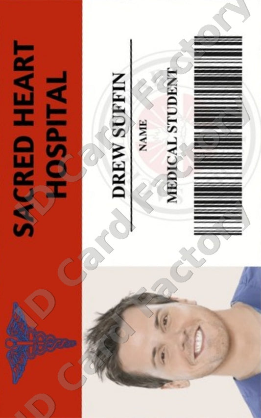 Drew Suffin | Scrubs Sacred Heart Hospital ID Card | ID Card Factory
