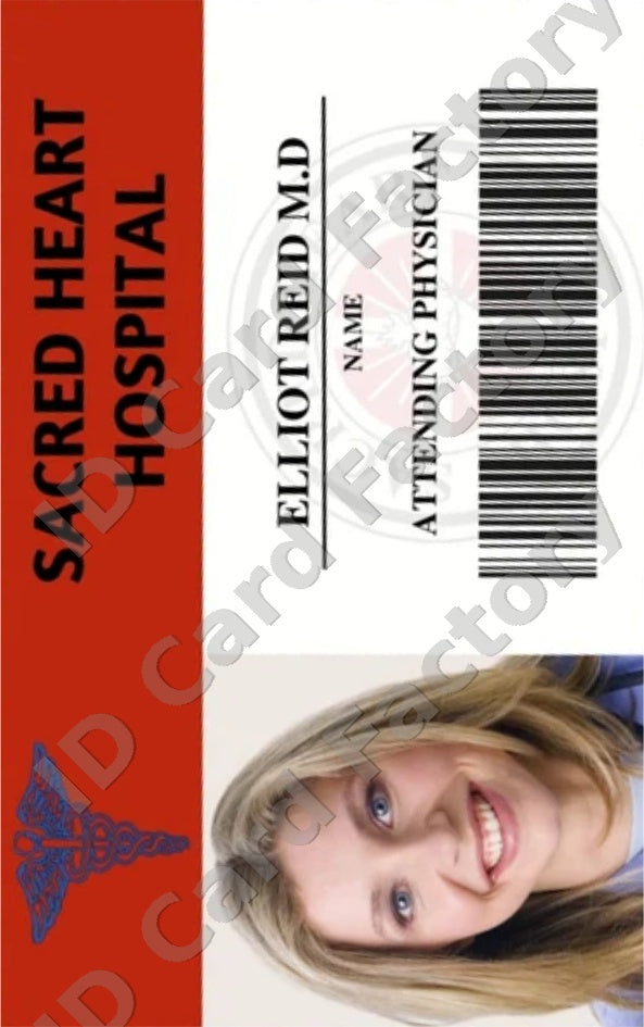 Elliot Reid | Scrubs Sacred Heart Hospital ID Card | ID Card Factory