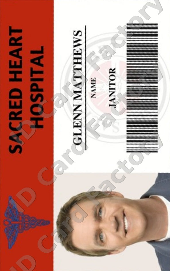 Glenn Matthews | Scrubs Sacred Heart Hospital ID Card | ID Card Factory