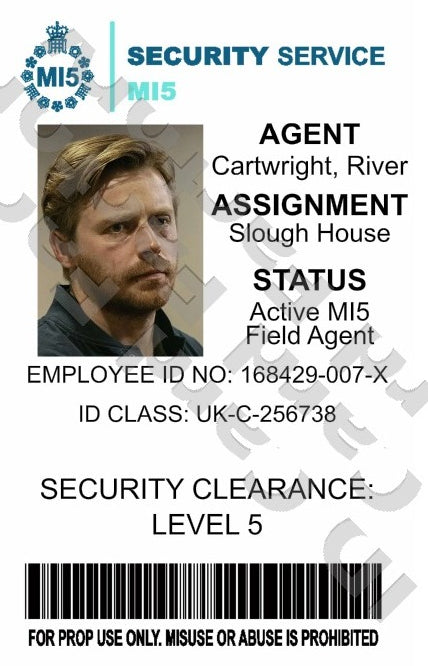 River Cartwright | MI5 Slough House ID Card | Slow Horses | ID Card Factory