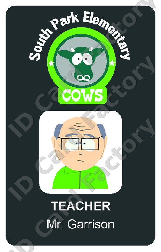 Mr Garrison | South Park Elementary Staff ID Card | ID Card Factory