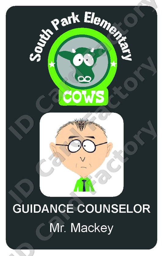 Mr Mackey | South Park Elementary Staff ID Card | ID Card Factory