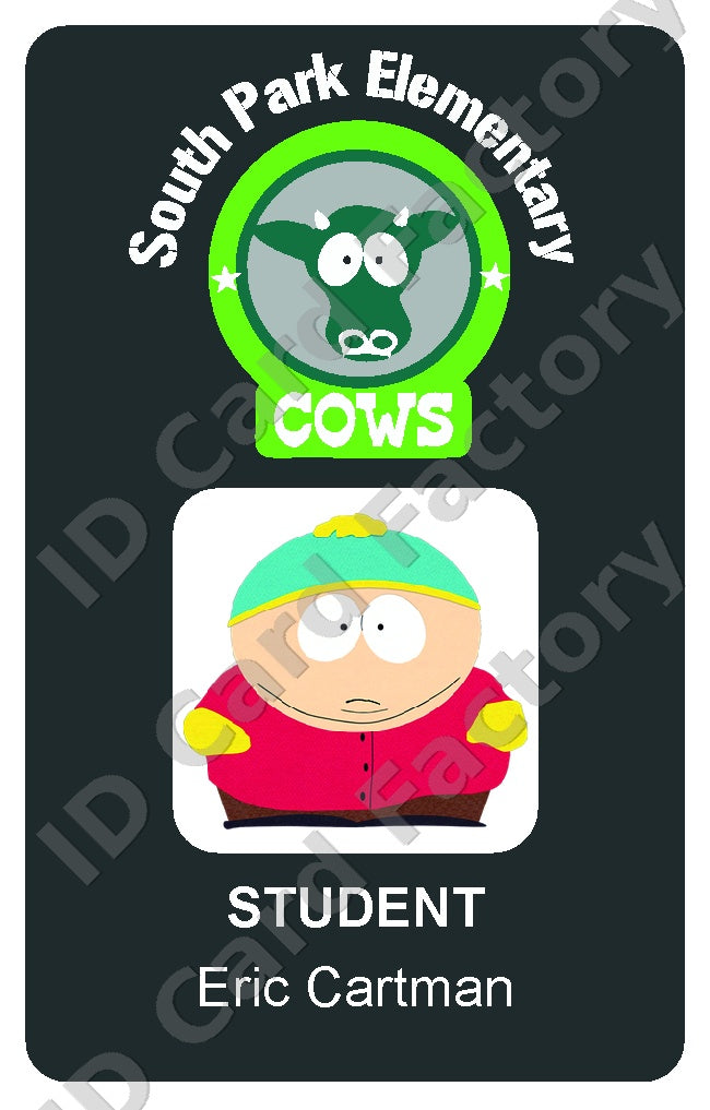 Eric Cartman | South Park Elementary Student ID Card | ID Card Factory