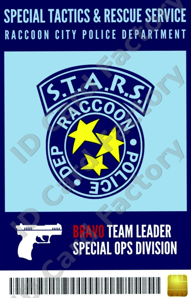 Resident Evil S.T.A.R.S. Bravo Team ID Card | | ID Card Factory