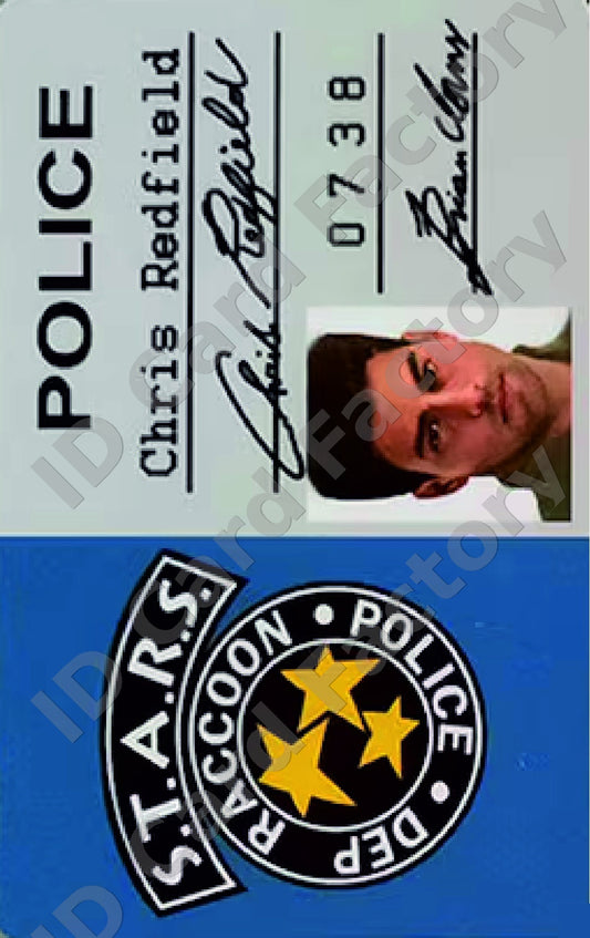 Chris Redfield | Resident Evil S.T.A.R.S. ID Card | ID Card Factory