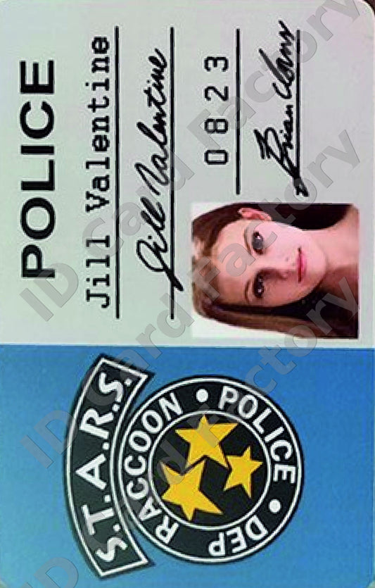 Jill Valentine | Resident Evil S.T.A.R.S. ID Card | ID Card Factory