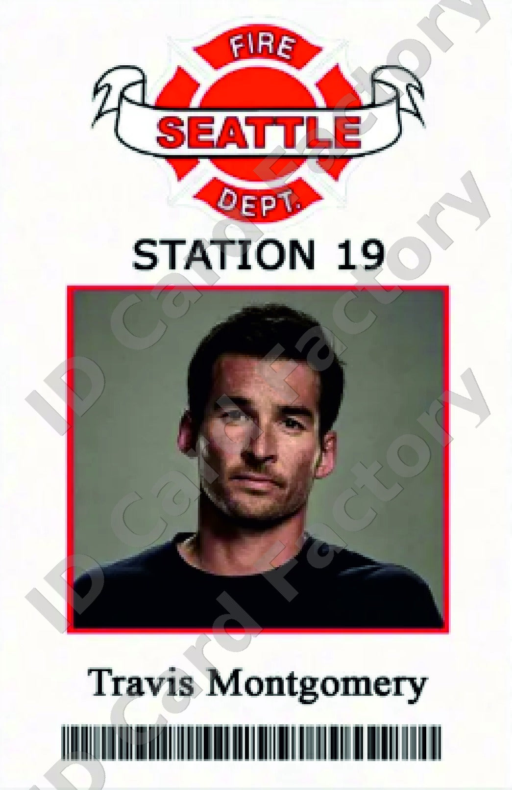 Travis Montgomery | Seattle Fire Department Station 19 ID Card | ID Card Factory
