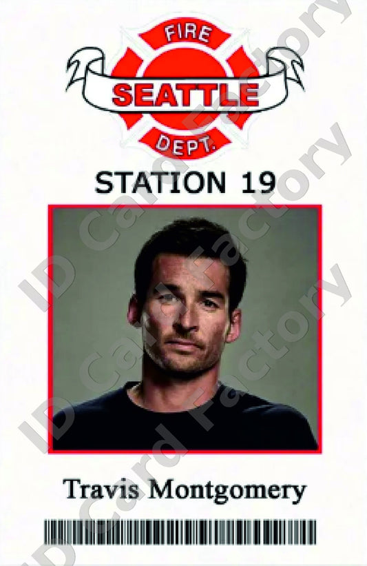 Travis Montgomery | Seattle Fire Department Station 19 ID Card | ID Card Factory