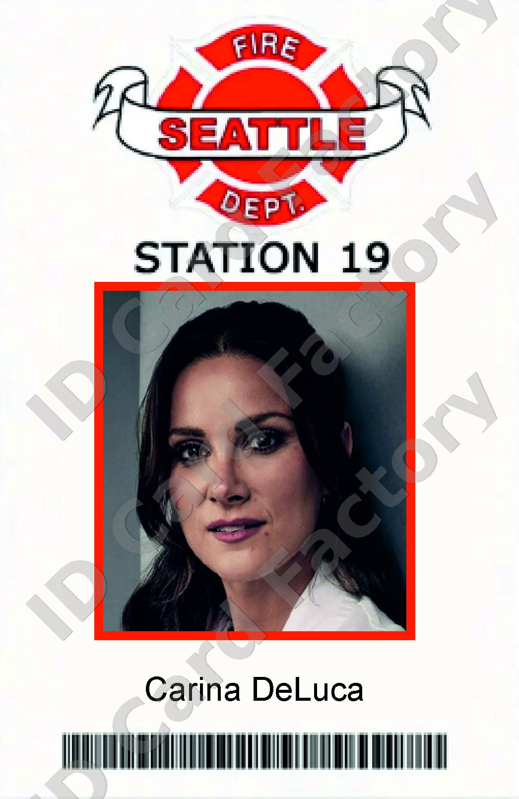 Carina DeLuca | Seattle Fire Department Station 19 ID Card | ID Card Factory