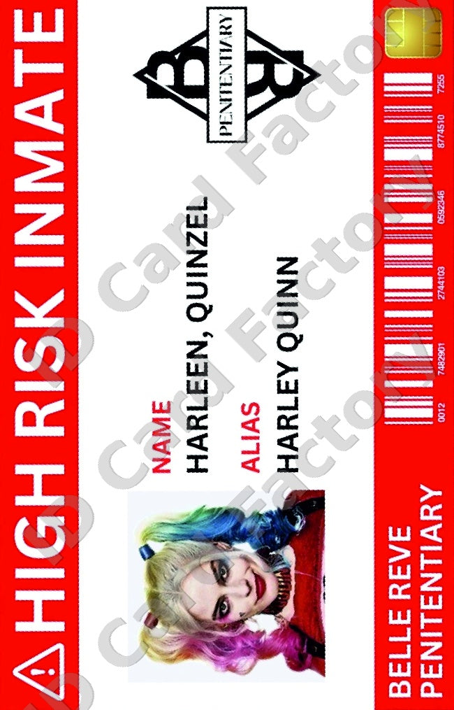 Harley Quinn | Suicide Squad Belle Reve Inmate ID | ID Card Factory