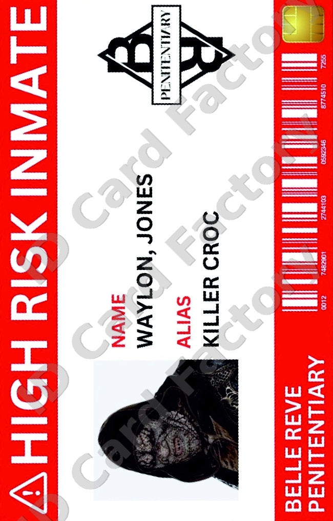 Killer Croc | Suicide Squad Belle Reve Inmate ID | ID Card Factory