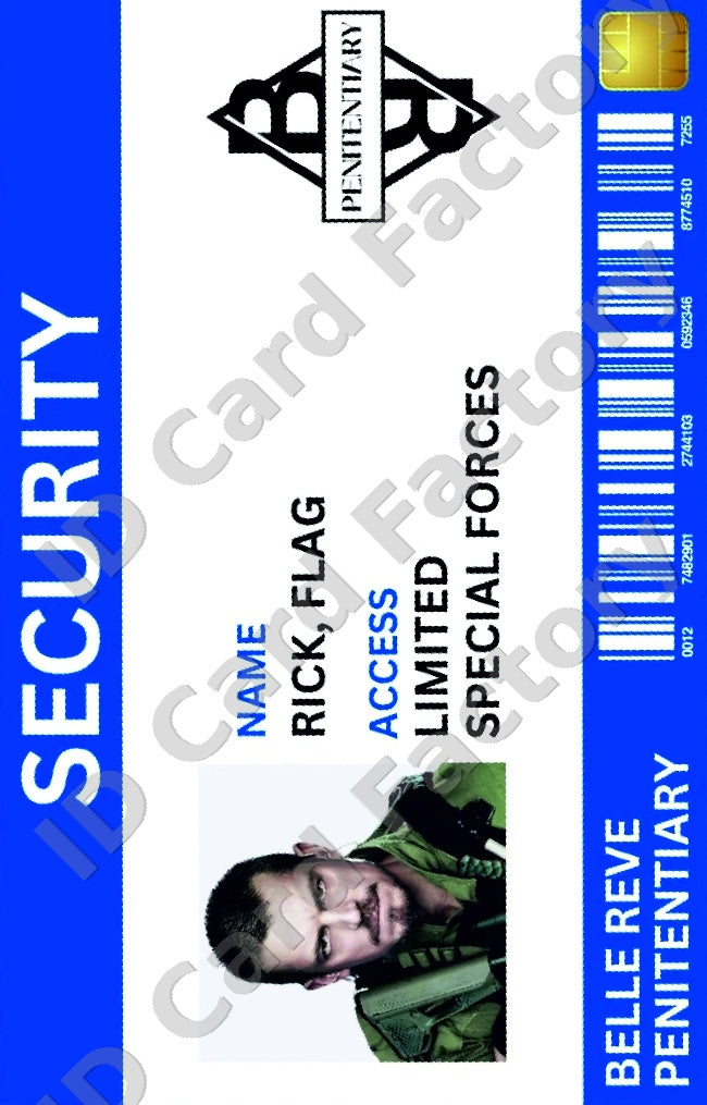 Rick Flag | Suicide Squad Belle Reve Security ID | ID Card Factory