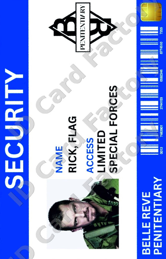 Rick Flag | Suicide Squad Belle Reve Security ID | ID Card Factory