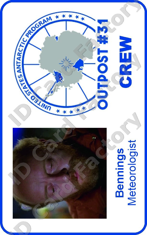 Bennings | The Thing Outpost 31 Crew ID Card | ID Card Factory
