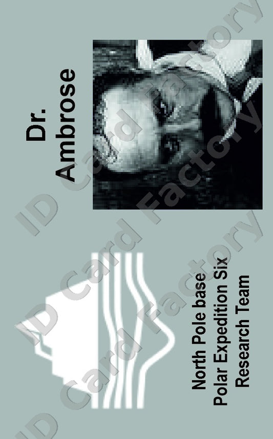 Dr Ambrose | The Thing From Another World Polar Expedition ID Card | ID Card Factory