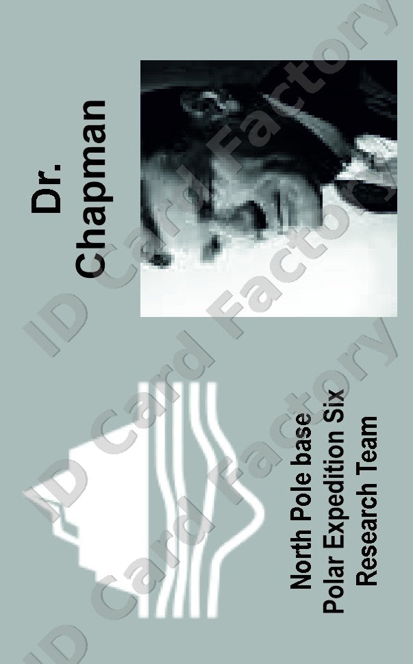 Dr Chapman | The Thing From Another World Polar Expedition ID Card | ID Card Factory