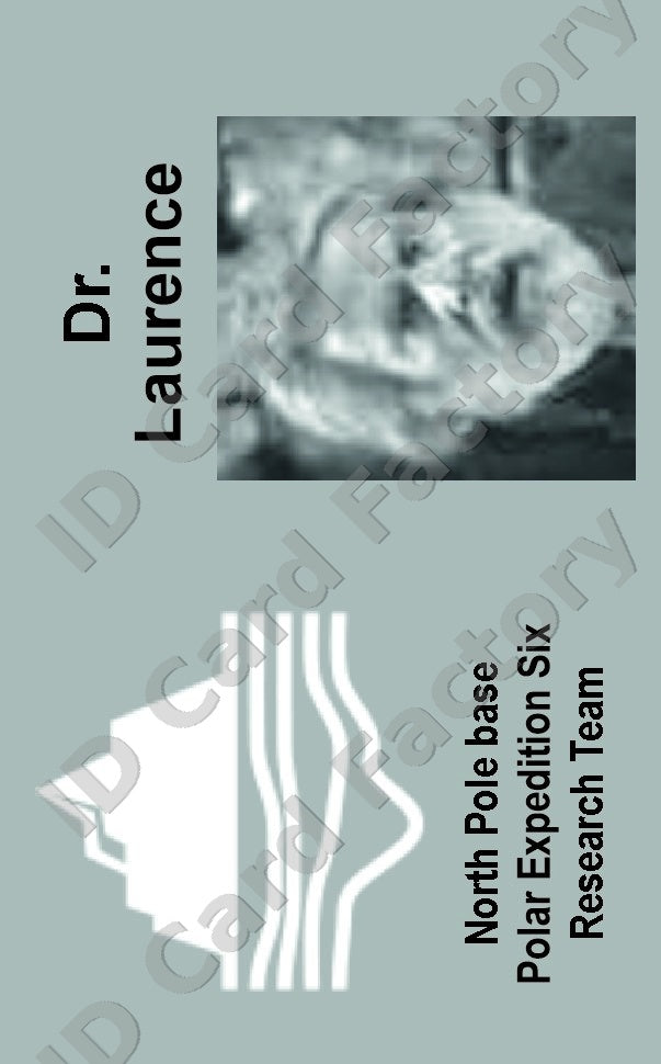 Dr Laurence | The Thing From Another World Polar Expedition ID Card | ID Card Factory