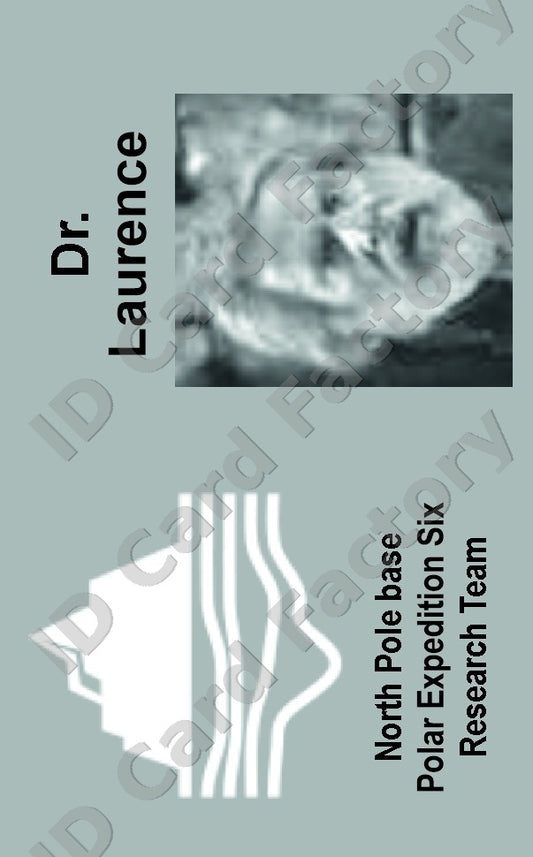 Dr Laurence | The Thing From Another World Polar Expedition ID Card | ID Card Factory