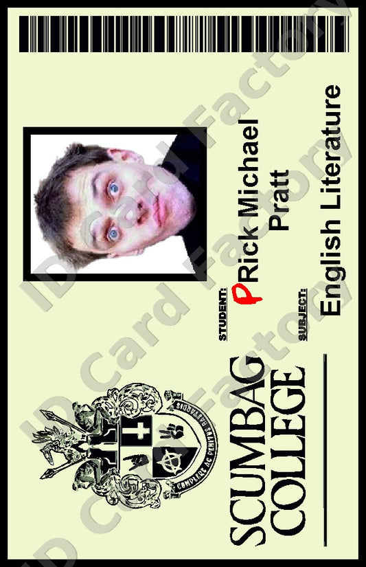 Rick | The Young Ones Scumbag College Student ID Card | ID Card Factory