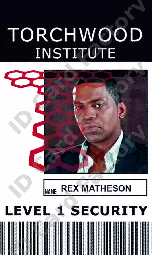 Rex Matheson | Torchwood Institute ID Card | ID Card Factory