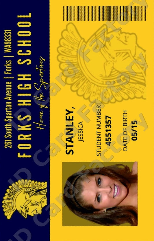 Jessica Stanley | Twilight Forks High School Student ID | ID Card Factory
