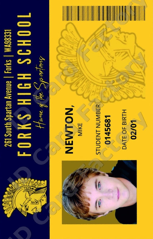 Mike Newton | Twilight Forks High School Student ID | ID Card Factory