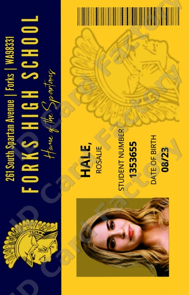 Rosalie Hale | Twilight Forks High School Student ID | ID Card Factory