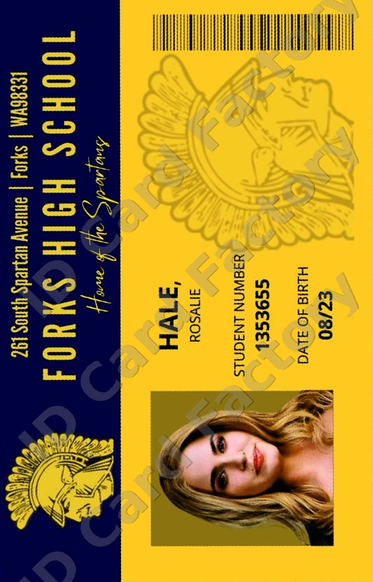 Rosalie Hale | Twilight Forks High School Student ID | ID Card Factory
