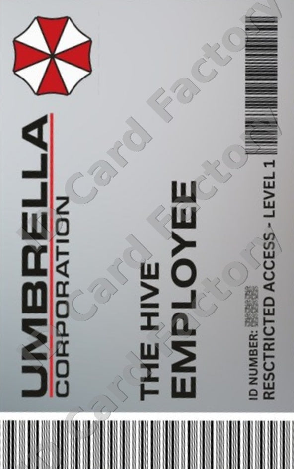 Resident Evil Umbrella Hive Employee ID Card | | ID Card Factory