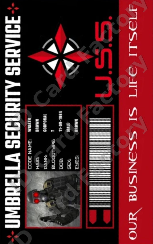 Resident Evil Umbrella Corporation Security Service ID Card | | ID Card Factory
