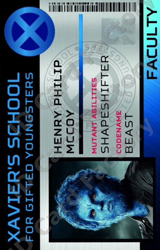Beast | Xavier's School for Gifted Youngsters ID | X-Men | ID Card Factory