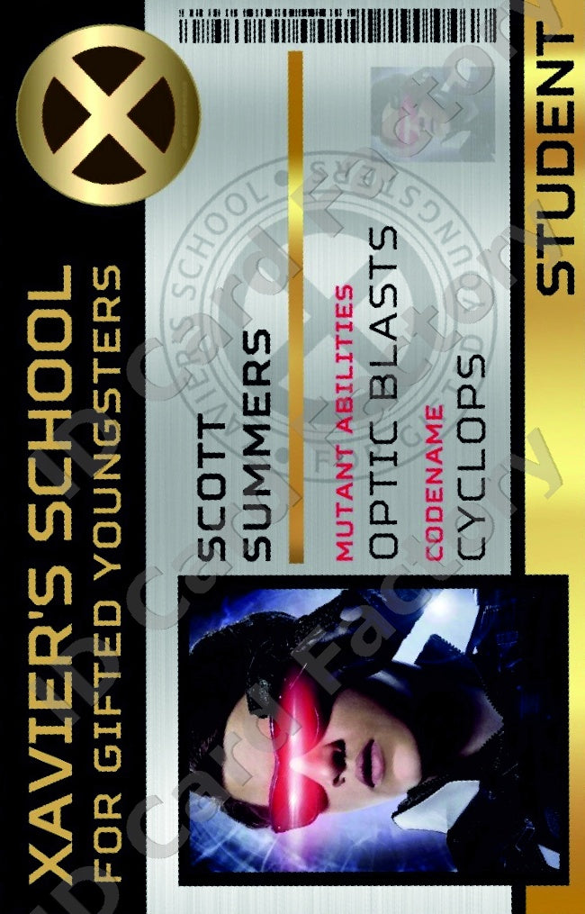 Cyclops | Xavier's School for Gifted Youngsters ID | X-Men | ID Card Factory