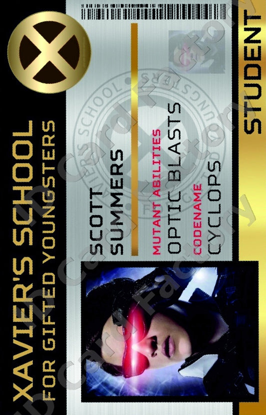 Cyclops | Xavier's School for Gifted Youngsters ID | X-Men | ID Card Factory