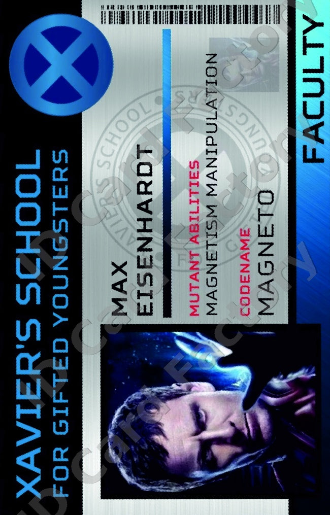 Magneto (Young) | Xavier's School for Gifted Youngsters ID | X-Men | ID Card Factory