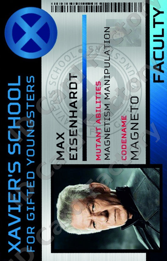 Magneto | Xavier's School for Gifted Youngsters ID | X-Men | ID Card Factory