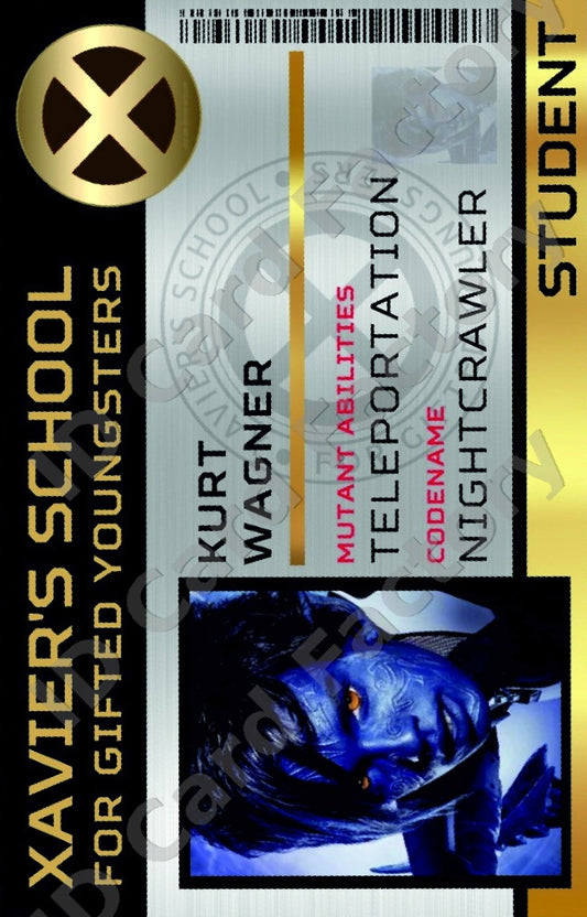 Nightcrawler | Xavier's School for Gifted Youngsters ID | X-Men | ID Card Factory