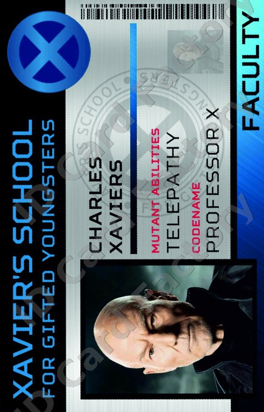 Professor X | Xavier's School for Gifted Youngsters ID | X-Men | ID Card Factory